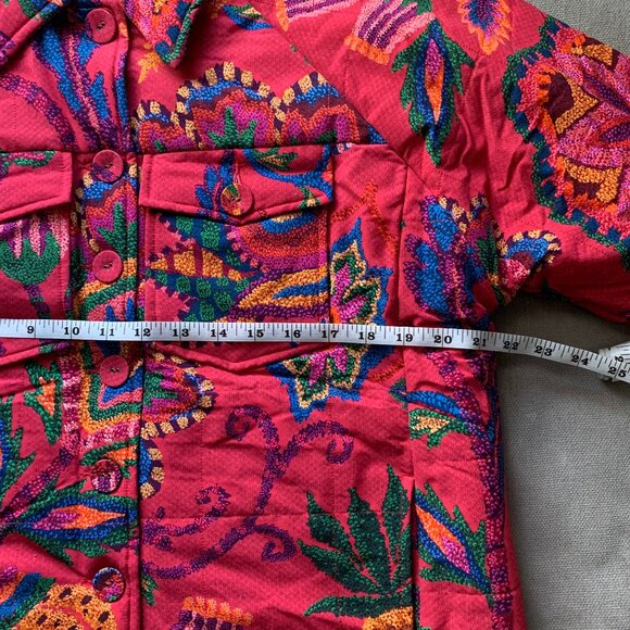 Farm Rio Mixed Prints Tapestry Reversible Jacket - Picture 11 of 15